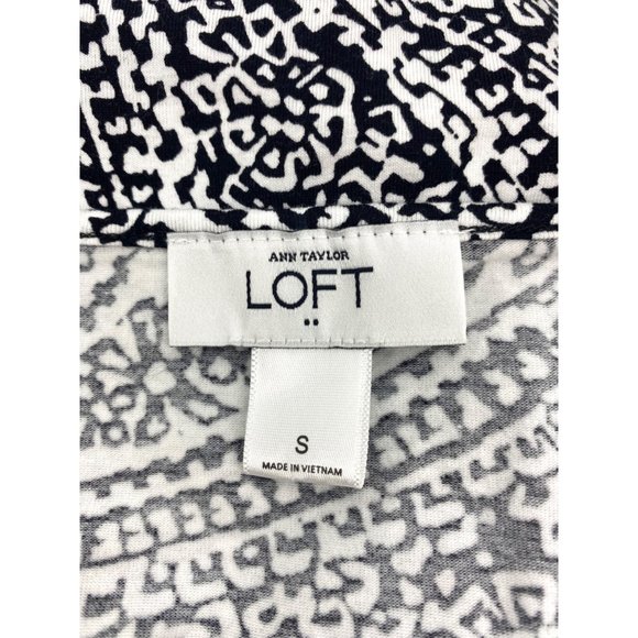 Ann Taylor Loft black and white paisley print camisole tank top - Picture 4 of 4